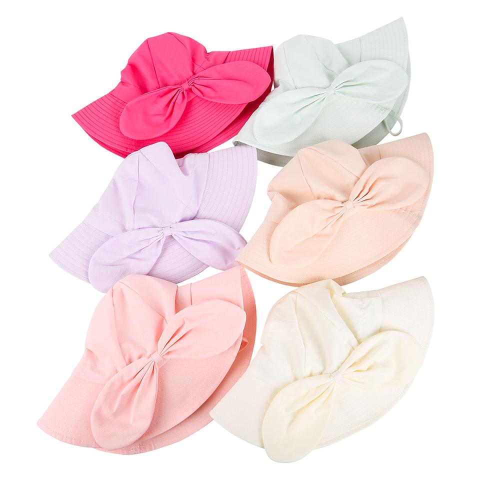 New Panama Summer Big Brim Bowknot Baby Sun Hat for Girls Beach Sun Cap Autumn Kids Fisherman's Cap Outdoor Baby Bucket Hat