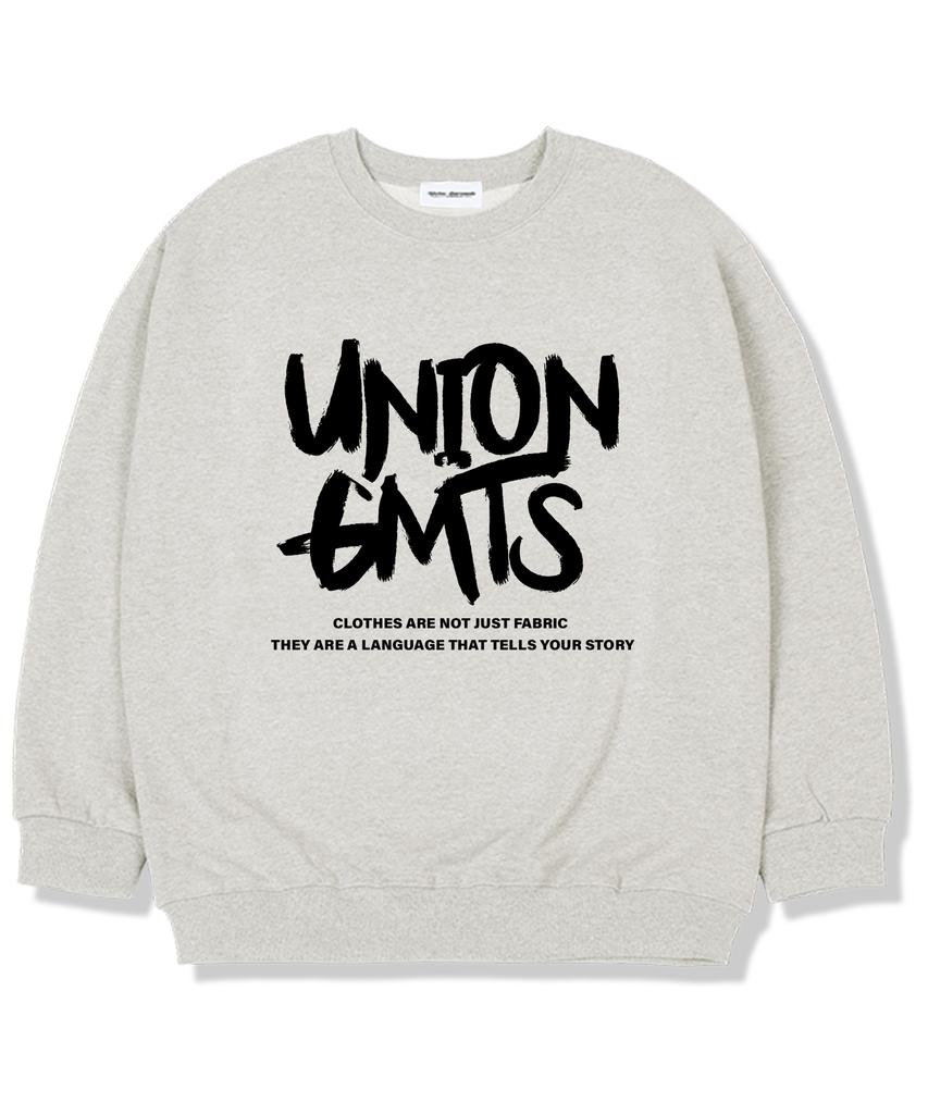 UNION GARMENTS Свитшот оверсайз с подкладкой из флиса и логотипом, цвет овсяный