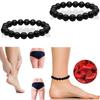 Магнитотерапевтический ножной браслет, анти-отечность, облегчение боли, ювелирные аксессуары, глянцевый черный сильный магнитный браслет