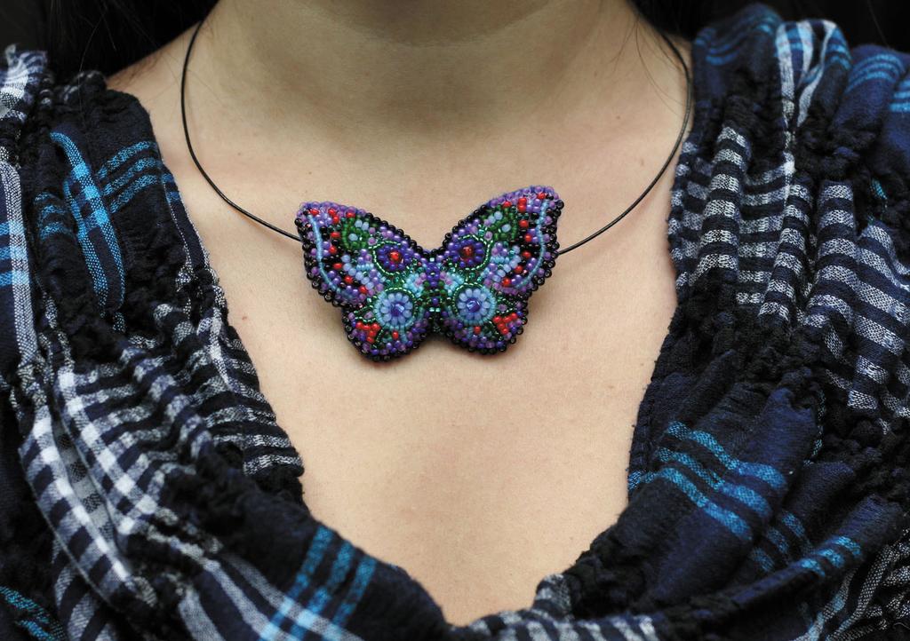 Набор для вышивки бисером украшения на натуральном художественном холсте Абрис Арт Butterfly