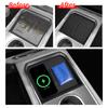 For Mazda EZ-6 EZ6 2025 Silicone Wireless Charging Mat Phone Anti-slip Protective Storage Box Pad Car Interior Accessories Black