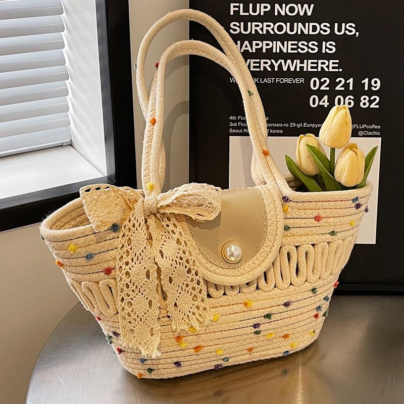 Large Capacity Braided Bag for Women In Summer One-shoulder Tote Bag for Women Niche Fashion Handbag for Women