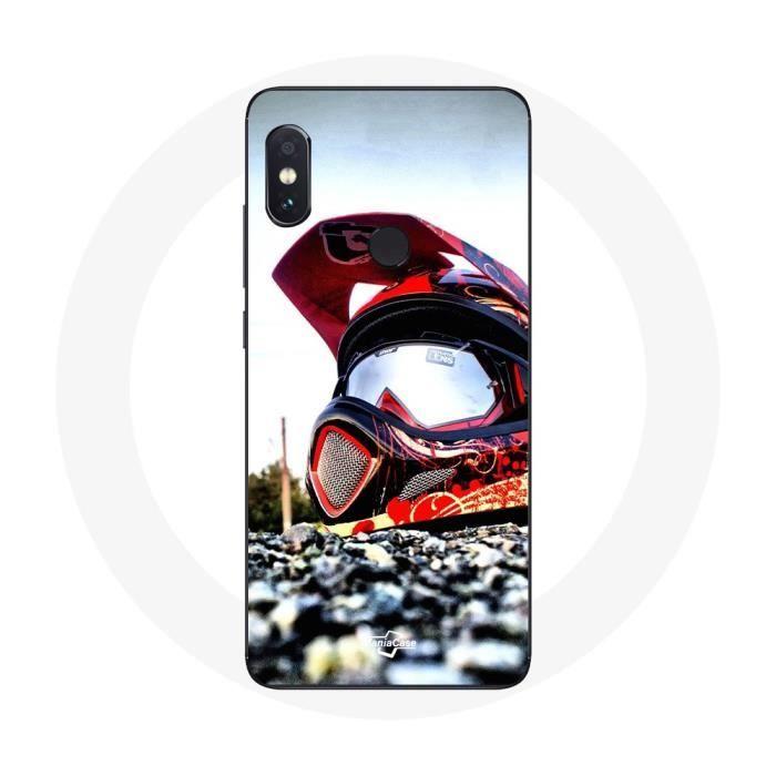 Coque pour Xiaomi Redmi Note 5 AI Dual Camera Casque MotoCross