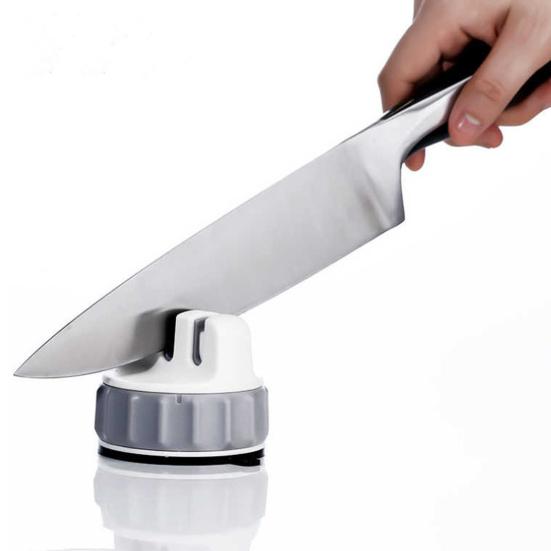 Мини-точилка для ножей Легкая заточка лезвий с прочной присоской Простая в использовании точилка для лезвий с 3 изогнутыми частями