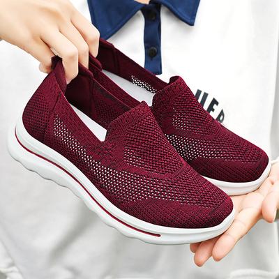 Весенняя женская обувь, повседневная обувь для среднего и пожилого возраста, дышащая легкая обувь на мягкой подошве, обувь для мам, обувь для пожилых людей