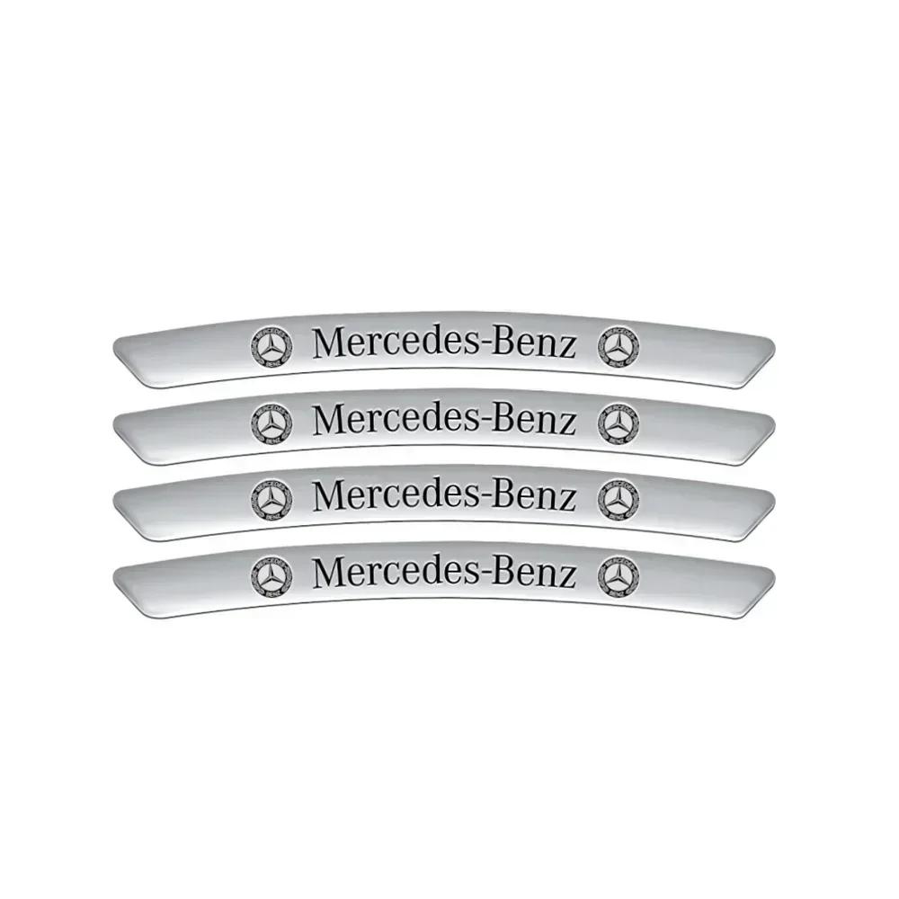 AAVW1 4Pcs/Set Car Styling Wheel Rim Sticker Badge For Mercedes Benz W204 W205 W211 Amg W212 W213 W203 Smart 451 Fortwo W176 W124