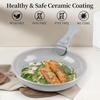 Five-Piece Non-Stick Cookware Set with Detachable Handle and Anti-Scald Gloves for Induction Cookers