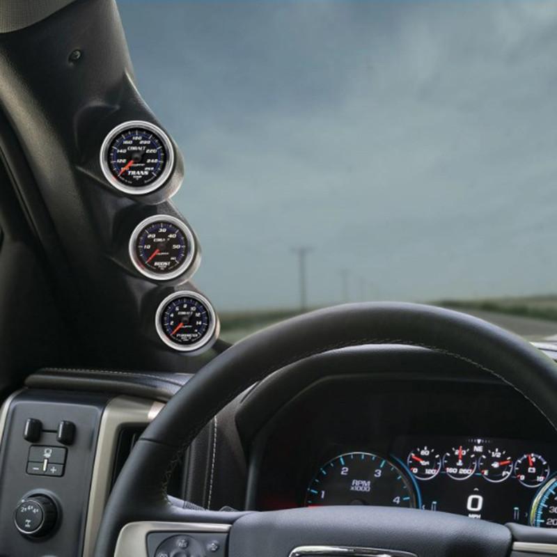 1 шт. Черный автомобильный держатель для датчика с тремя отверстиями, универсальный держатель для датчика на переднюю стойку 52 мм, только для автомобилей с левым рулем