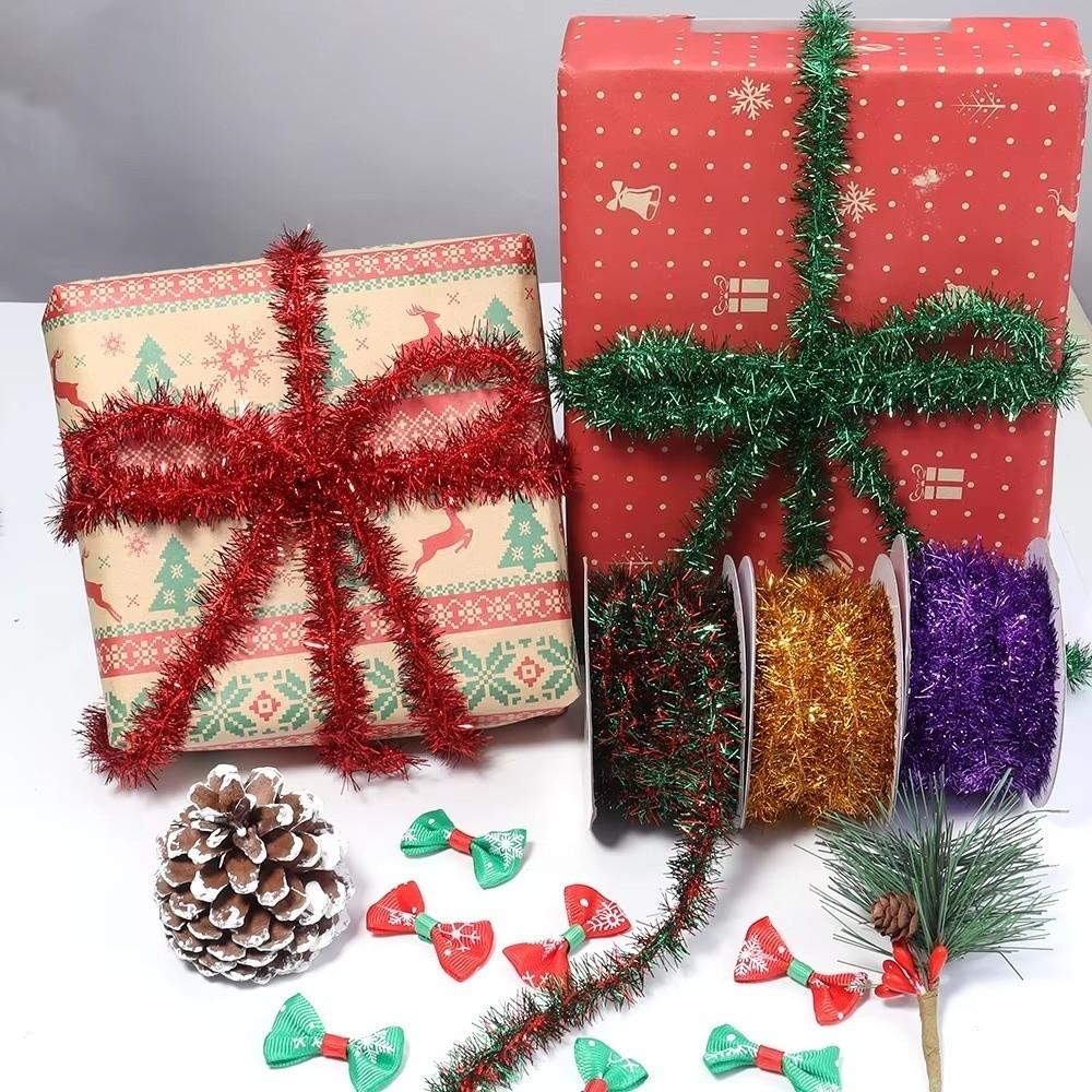 Glitter Finish Tinsel Ribbon Garland 10 Yards Length Foil Tinsel Garland Wedding Decoration