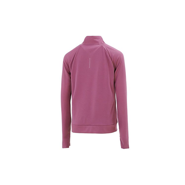 Nike Женский беговой топ с длинным рукавом Nike Dri-FIT Swoosh Run с полумолнией, темно-красный DD6842-507