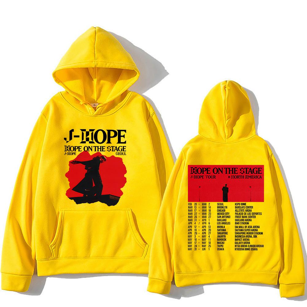Kpop J-Hope New Hoodies J-Hope Hope On The Stage Tour 2025 Sweatshirts Unisex Casual Clothing Hip Hop Fashion Aesthetic Pullover