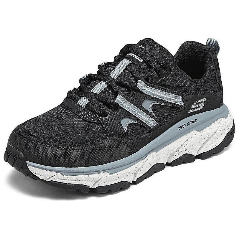 Skechers Женские низкие походные ботинки для улицы Черно-белые 180166-BKW