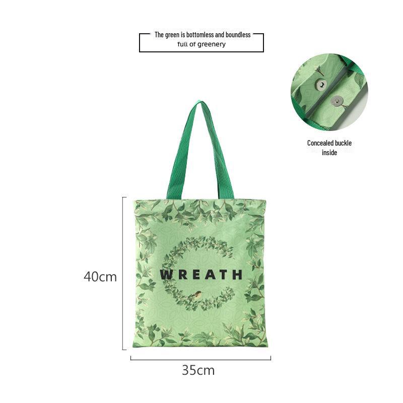 Large 3D Floral Canvas Tote with Custom Ribbon - Ideal for Corporate Promotions