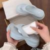 A New Style of Women's Flip-flops with Thick and Soft Soles Versatile Beach Sandals
