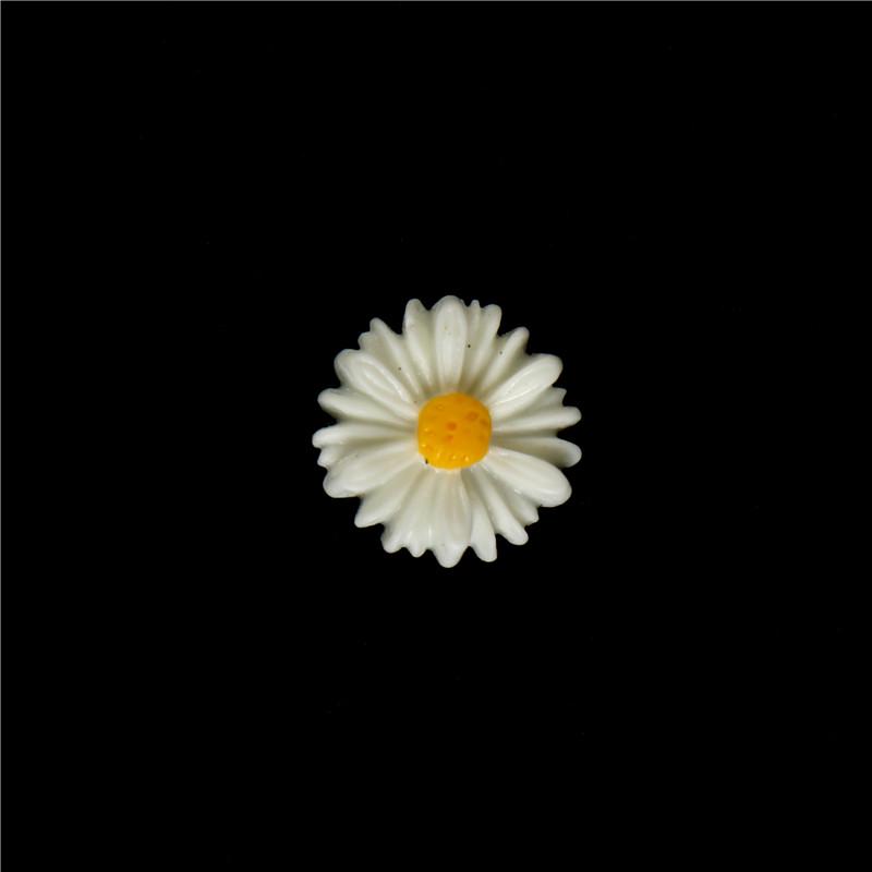 50шт белые ромашки цветок смолы Flatback кабошон Diy украшения ювелирных изделий