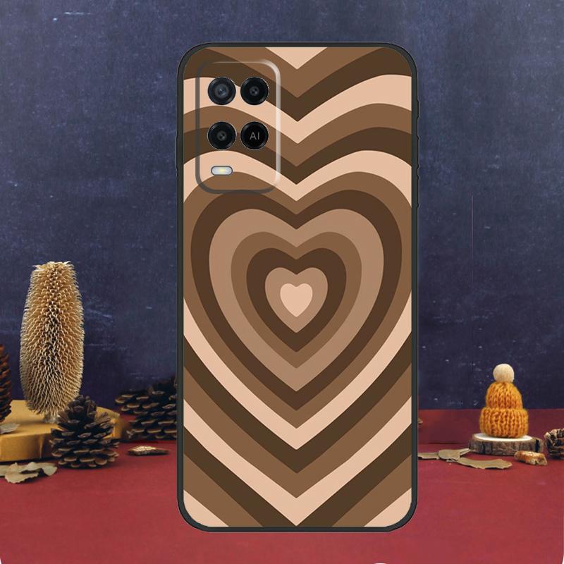 Цветной Чехол Сердце Круг Любовь Для OPPO A54 A74 A94 A98 A78 A79 A16 A76 A96 A5 A9 A17 A77 A15 A52 A72 A53 A57S