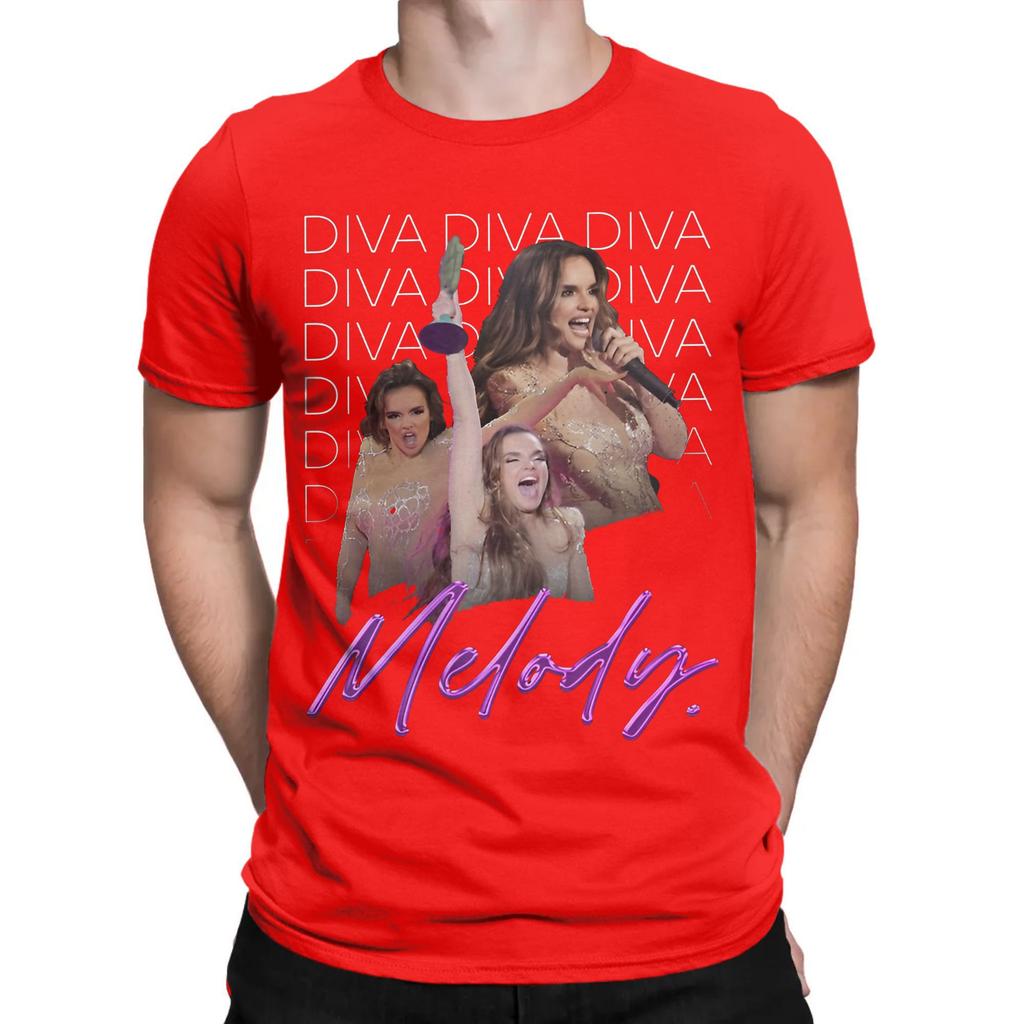 Melody Esa Diva Eurovision 2025 Spain Graphic Printing T Shirt for Men Women  Pure Cotton  Tee Shirt Clothing