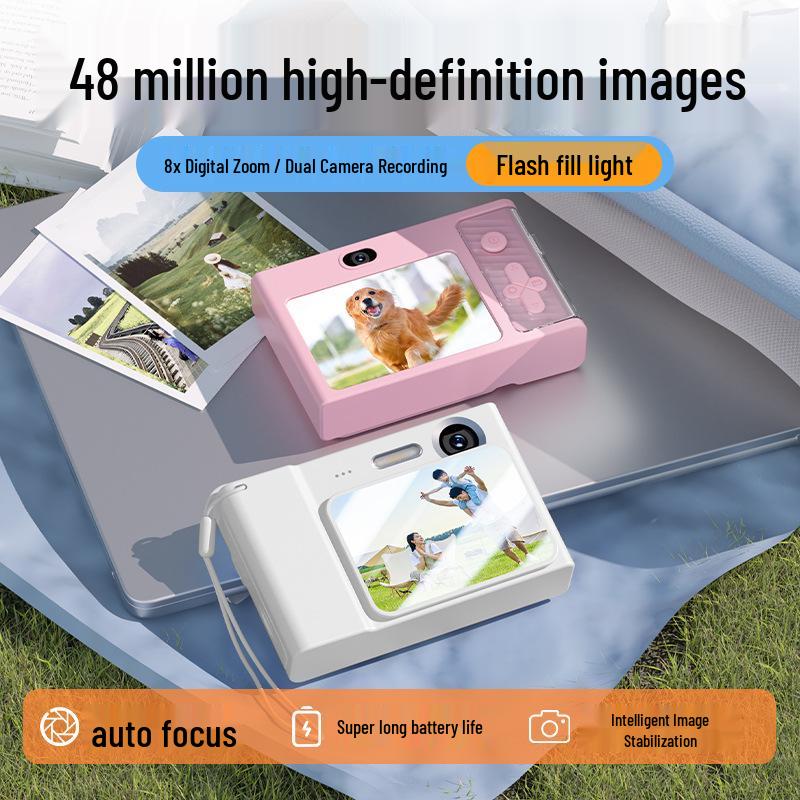 Just Fish Cloud HD Выдвижная Двойная Линза Портативная Студенческая Камера