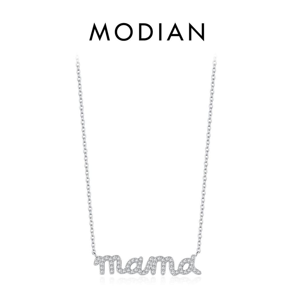 MODIAN 925 Sterling Silver Pave Setting CZ Sparkling Pendant Necklaces Trendy Gold Color Link Chain For Women Fine Jewelry Gifts
