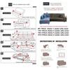 Чехол на диван из шелка, охлаждающий, на 1/2/3/4 места, для гостиной, L-образный, угловой, чехол на диван, растягивающийся спандекс, защитный чехол для дивана от кошек и собак