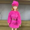 Плюшевое пальто ручной работы, шапки, повседневная одежда, меховое платье, комплект для куклы 29~32 см, мужская/женская кукла/кукла 1/6