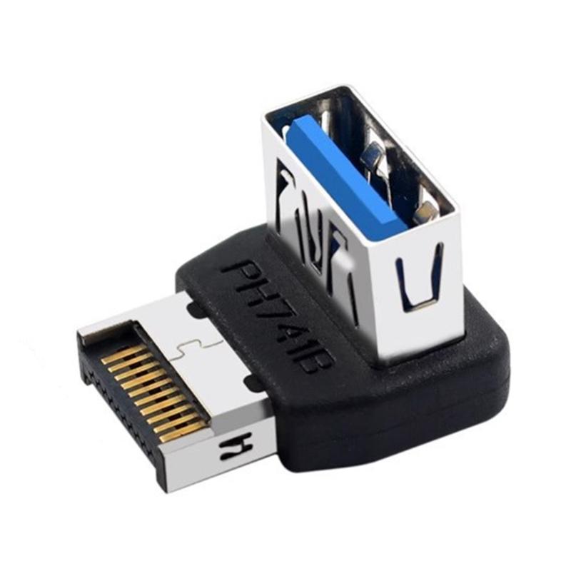 Адаптер USB-разъема 10 Гбит/с Адаптер USB3.1 к TYPE E для материнской платы компьютера Панель-адаптер TYPE E Угловой разъем