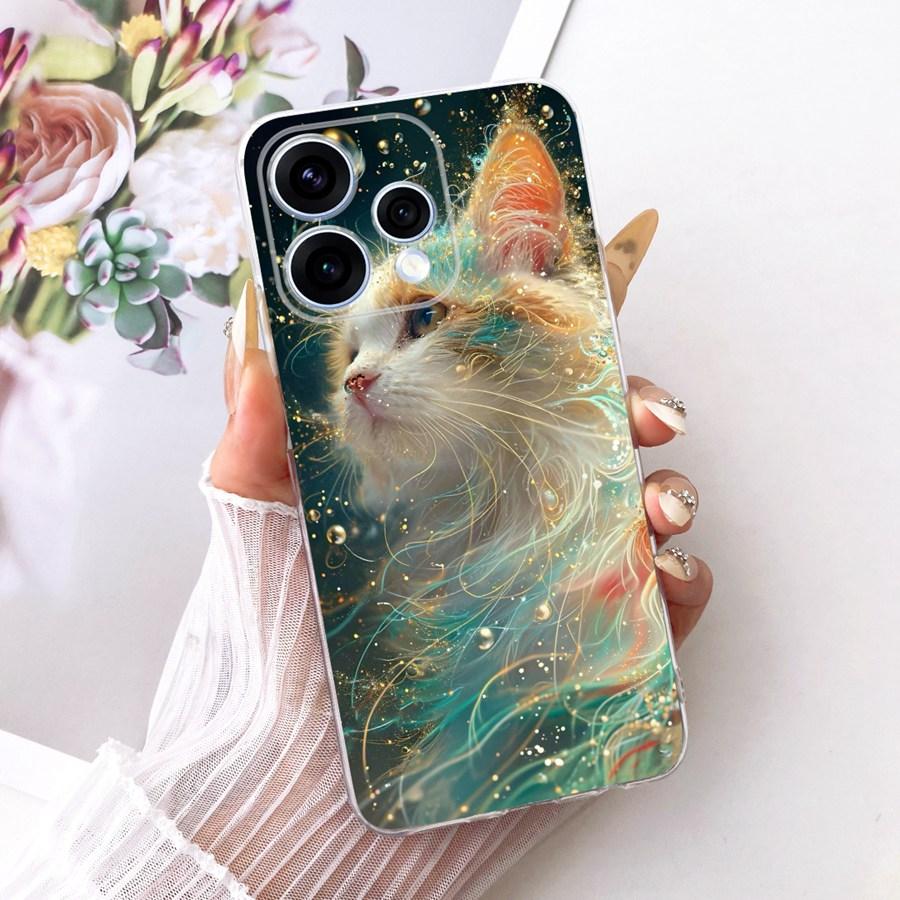 Чехол для OPPO Reno15 15F Защитный чехол для OPPO Reno15 F CPH2801 Reno 15 5G Capa цветок Мягкий силиконовый ТПУ Чехол для телефона