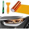 Рулон виниловой пленки для наклеек на фары автомобиля, 12 дюймов;×48 дюймов; Самоклеящаяся наклейка для задних фонарей, противотуманных фар, рулона воздухонепроницаемой пленки с