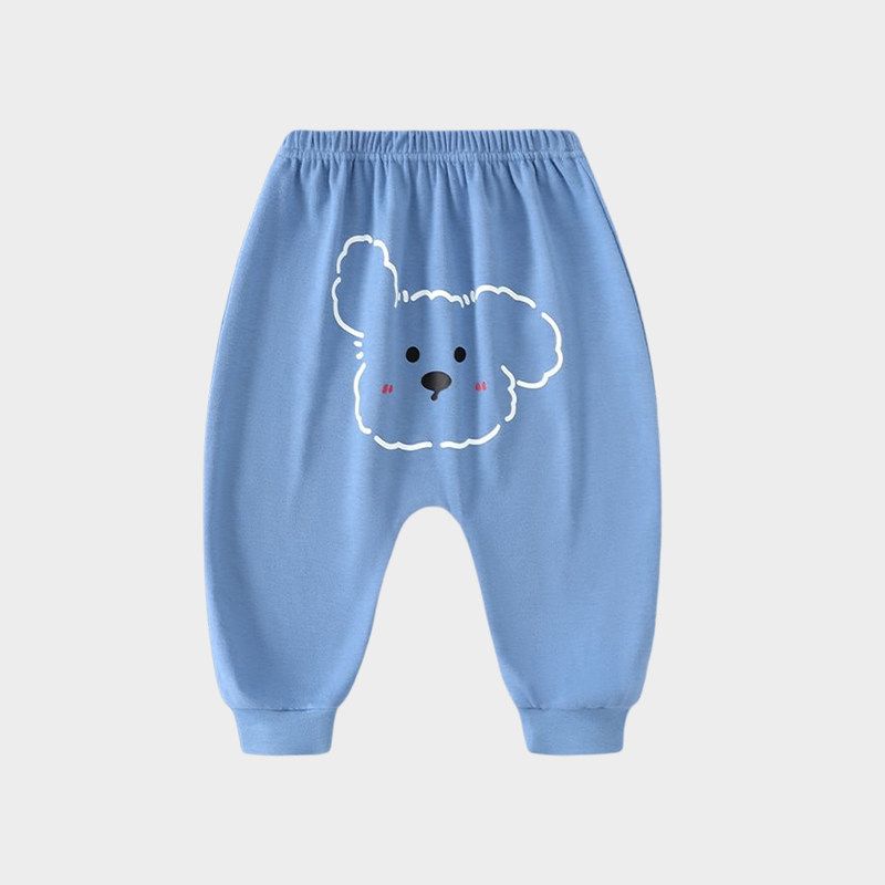[Fleece-lined] Baby pants Fall and winter baby fart pants kids Heattech boys big pp pants autumn girl cotton pants