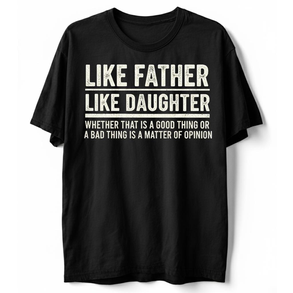 Like Father Like Daughter T-Shirt Funny Dad From Daughter Family Humor Gift Tee