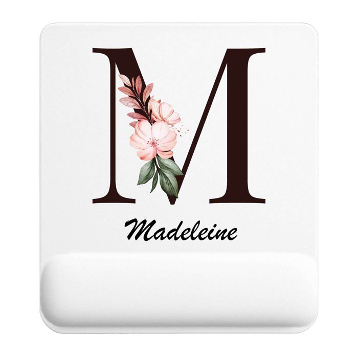 Tapis de souris - PLANETEE - Madeleine Lettre Fleur - Multicolore - 22 x 18 cm - Épaisseur 3 mm