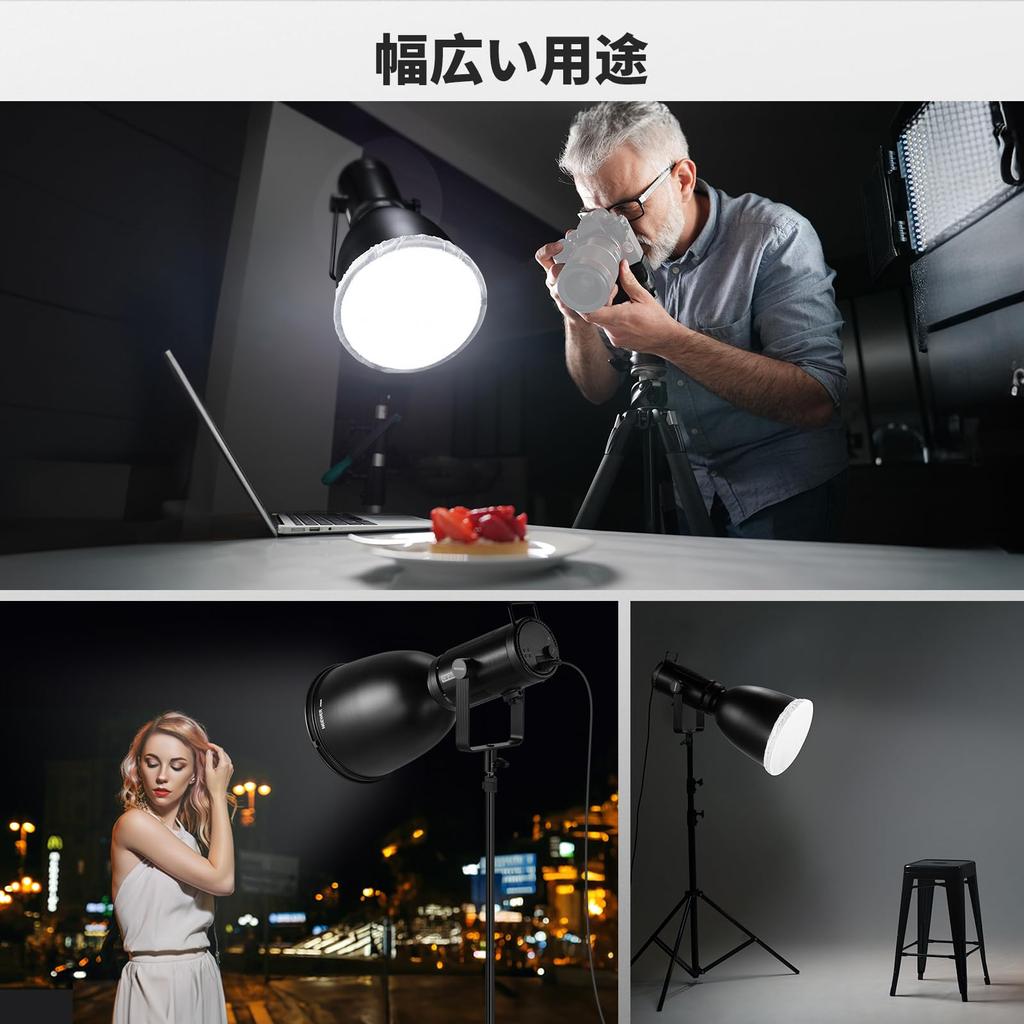 Рассеиватель-отражатель NEEWER Deep Focus Bowens Mount с сотовой сеткой и мягким тканевым абажуром, совместимый с Godox NEEWER FR30 29,5 см