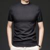 Men S Short Sleeve Half High Neck Casual Knit Sweater