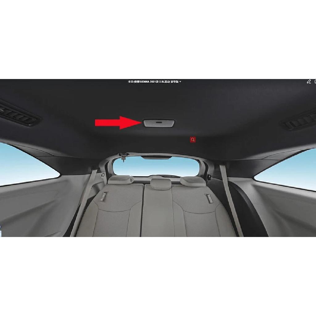 For TOYOTA Sienna (XL40) Car Accessories ABS Chrome Back row reading lamp shade decorative sequ Trim