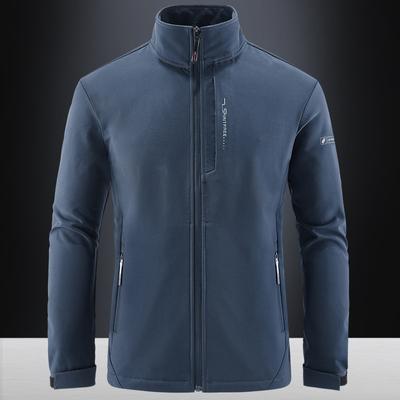 Куртка Soft Shell Куртка Мужская Осенне-Зимняя Походная Куртка Повседневная Двусторонняя Флисовая Флисовая Куртка