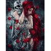5D DIY Diamond Painting "Girl&Skeleton" Embroidery Cross Stitch 5D Home Decor Gift