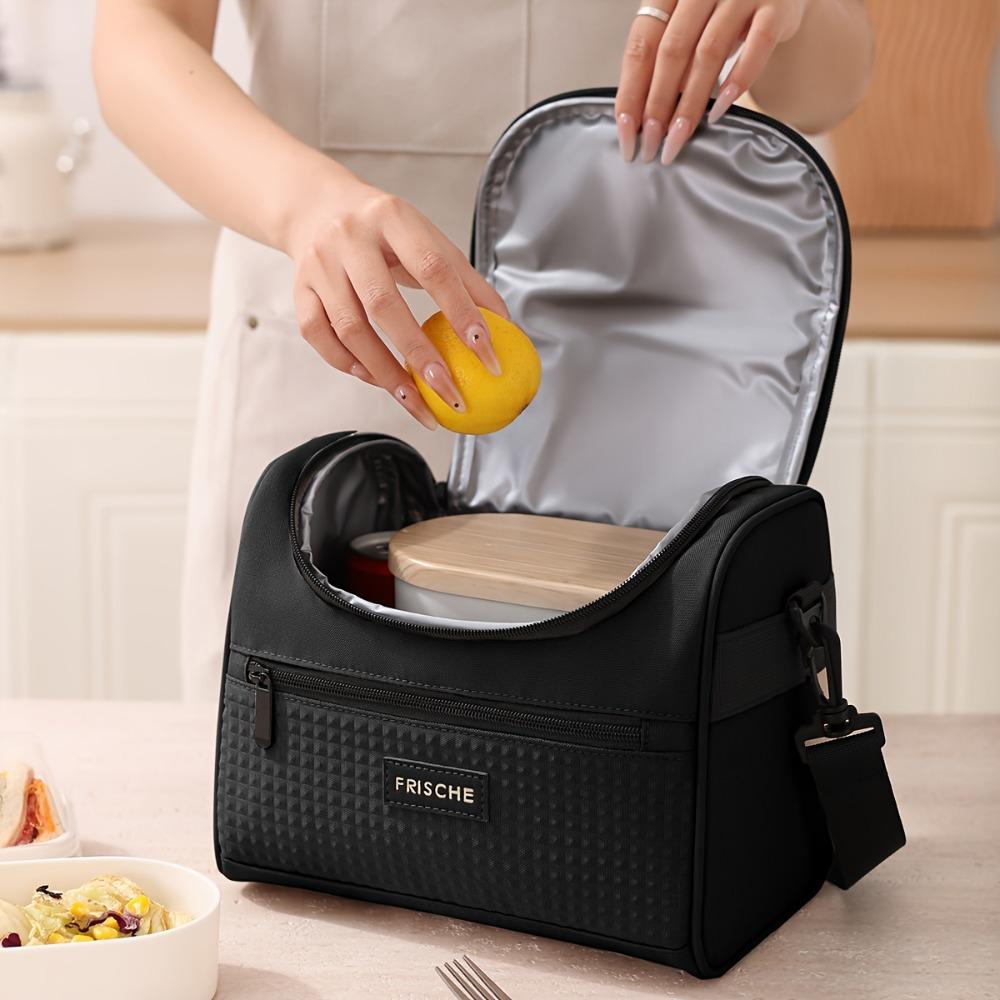 Большая вместительная термосумка для ланча с многослойной молнией, водонепроницаемая полиэстеровая сумка-тоут для ланча, сумка с термоизоляцией