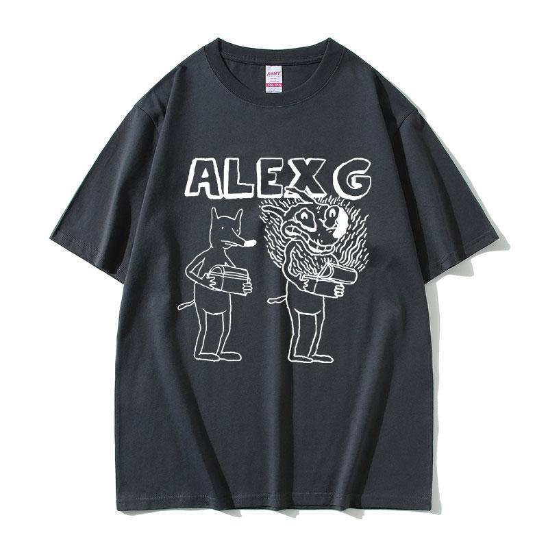 Летняя футболка с графическим принтом певца Alex G для мужчин и женщин, модная, с мультяшным принтом, летние футболки, мужская повседневная, 100% чистый хлопок, с принтом