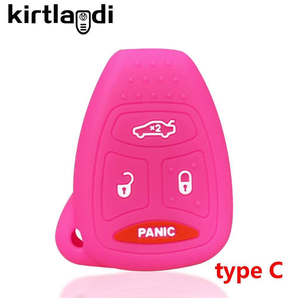 Силиконовый чехол для автомобильного ключа для Dodge Avenger Caliber, Jeep Patriot Cherokee Compass, Chrysler Pacifica 300C Voyager, чехол-держатель