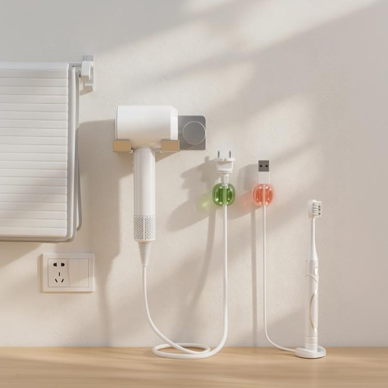 Cable Clips 360° Rotatable Reusable Self Adhesive Wire Organizer for Desktop Car Travel Cord Organization