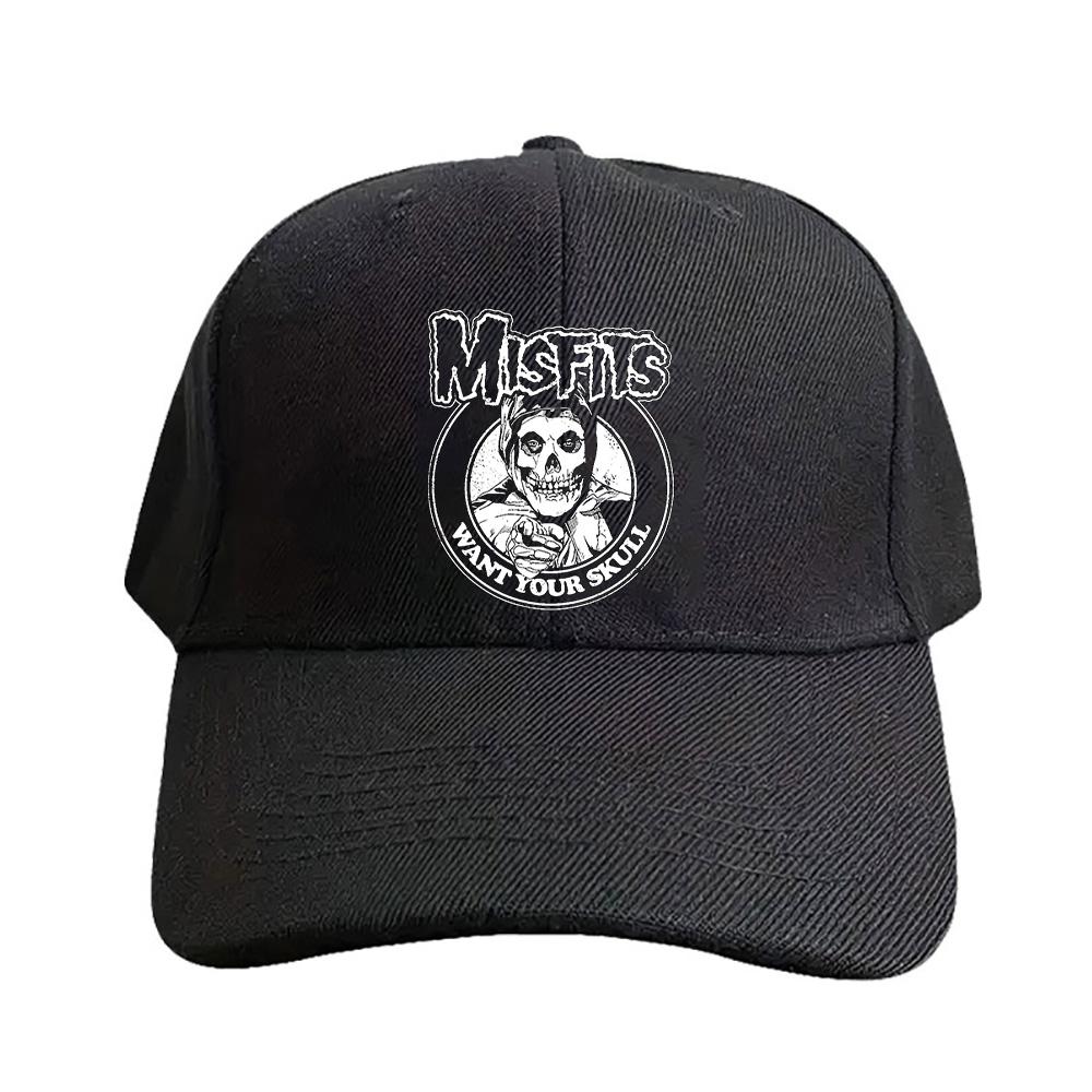 MISFITS хотят твой череп Женская Мужская Летняя Бейсболка Регулируемая с Изогнутым Козырьком Кепка-Утка Защита от Солнца Кепки
