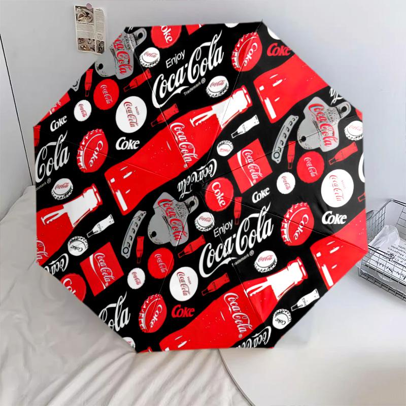 1 шт. Автоматический зонт Coca-cola Рождественская доставка - Подходит для путешествий, улицы, портативный зонт, Подарок на день рождения, Ежедневные принадлежности
