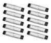 Car White LED Side Marker Lamp, 6 Rows Universal 10 Pack Trailer Light