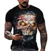 Men's Skull Tshirt 3D Printed Skull Graphic T-shirts For Men Oversized Short Sleeve Punk Tops Tee Shirt Men Death Clothing