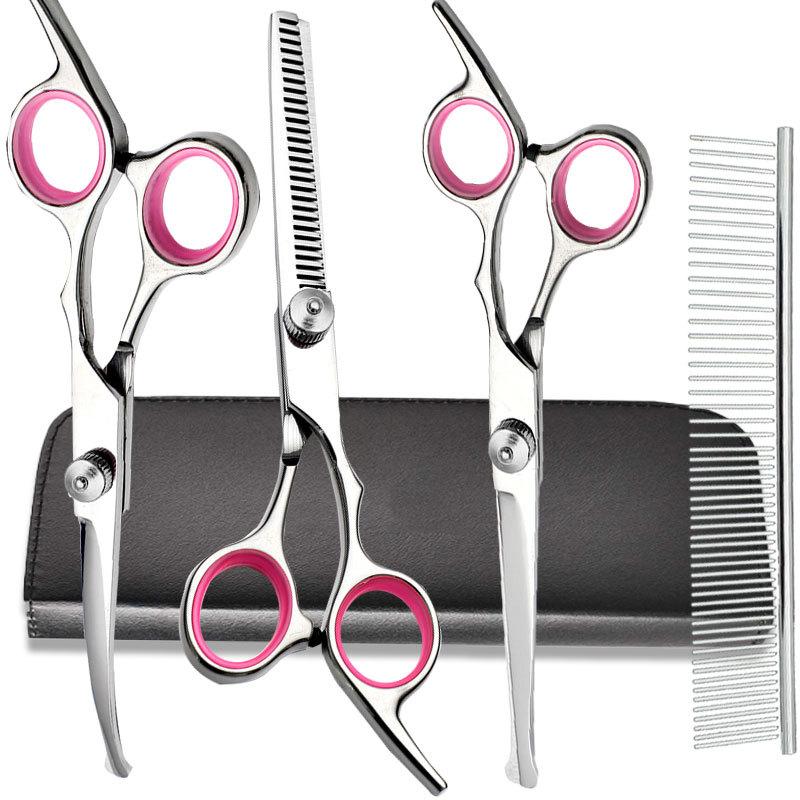 Professional Hairdressing Scissors Stainless Steel Cutting Thinning Barber Shear For Home Salon Use Pet Grooming Trimming