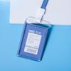 Double-sided, Staff Work Card Cover, Pass Access Card Holder, Name Badge Holder, ID Tag, Bus Card Sleeve, with Lanyard