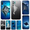 Black Tpu Case For Huawei Y9S Y6S Y8S Y5P Y7P Y8P Y7 Y5 Lite Prime 2018 Y6 2019 Cover Animal Manta Ray
