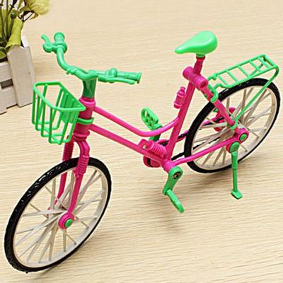 Миниатюрные аксессуары для кукол 1:6, игрушка кукольный домик, пластиковый велосипед с корзиной для кукол Барби, игровая игрушка для девочек, лучший подарок