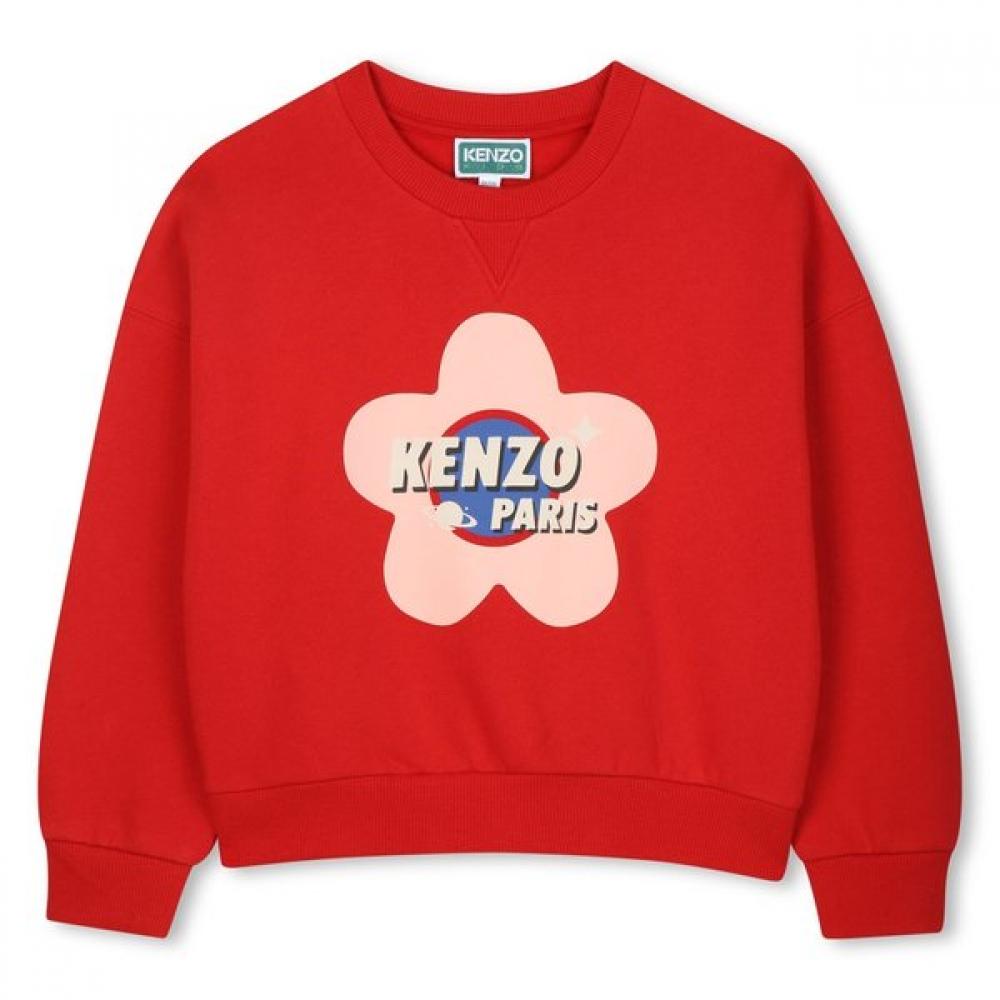 Kenzo Kids Bokeh Flower Print Sweatshirt Red 25fw Z256agw311