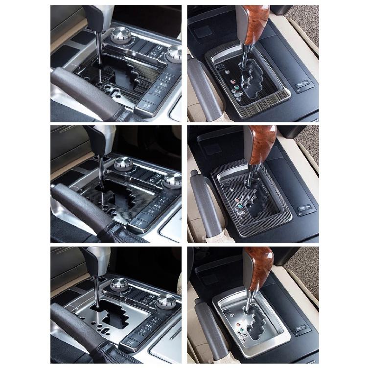 LHD Land Cruiser 200 Interior Stainless Center Shift Console Protective Penal For Toyota LC200 FJ200 2008 2015 2016 2018